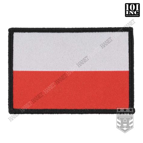 Naszywka Morale Patch FLAGA POLSKI 55 X 80 Mm Tkana Rzep Hanet