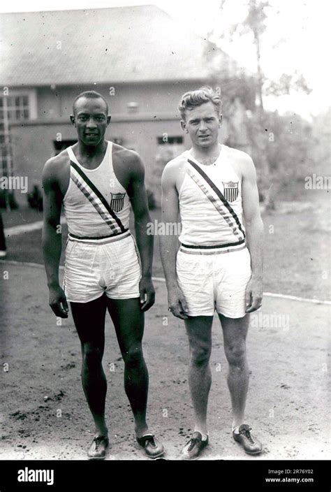 Photograph of Jesse Owens at the 1936 Olympics in Berlin, Germany Stock ...