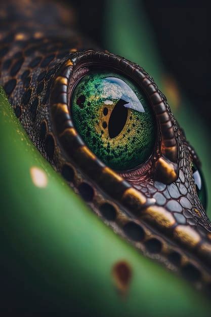 Premium Photo | Detailed macro photography of anaconda snake eye snake eye