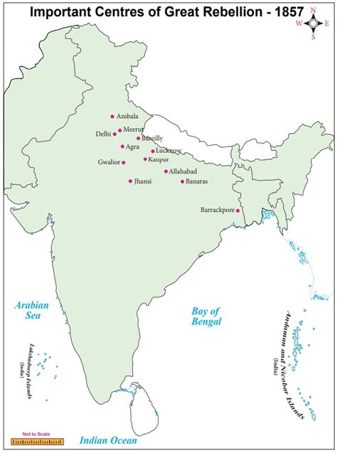 The Revolt Of 1857 Map