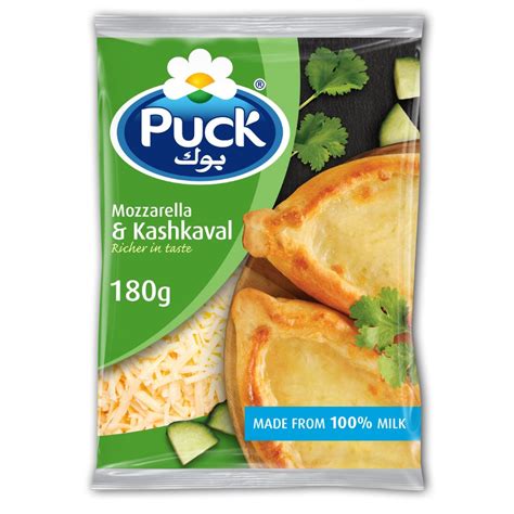 Buy Puck Shredded Mozarella Kashkaval Cheese 180 G Online In UAE