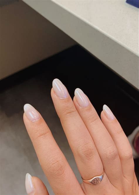 Pearl Nails Pearl Nails White Chrome Nails Chrome Nails