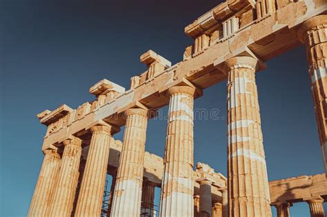 Beautiful Parthenon Ruins In Athens Greece Stock Image Image Of