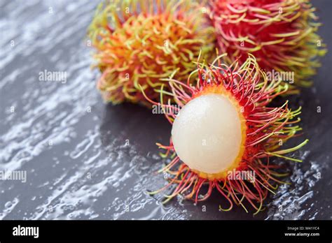 Rambutan Tropical Fruit Stock Photo Alamy