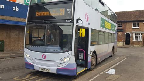 First 33720 ADL Enviro 400 E40D With Turbo Leak Leaving Bridgewater