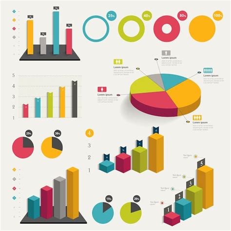 Gran Conjunto De Elementos Infogr Ficos Planos Vector Premium