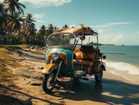 Premium Photo | Vintage Beach Cruiser by the Shore