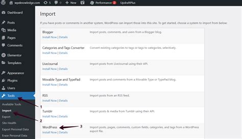 How Can I Use The WordPress Importer Tool WPX Net