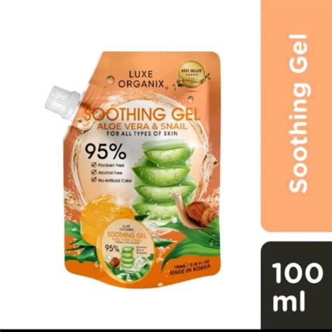 Luxe Organix Aloe Vera Snail Soothing Gel Sachet 100ml Lazada PH