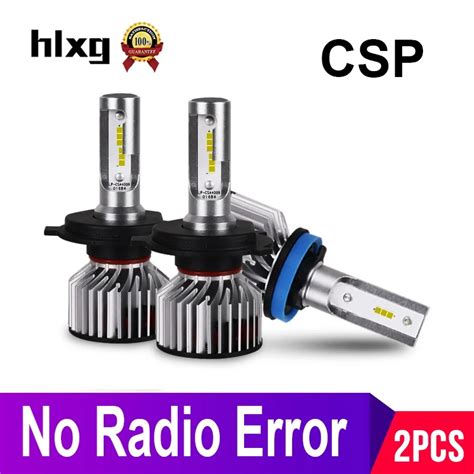 Hlxg Mini H4 LED H7 H11 H8 HB4 H1 HB4 HB3 CSP Car Headlight Bulbs