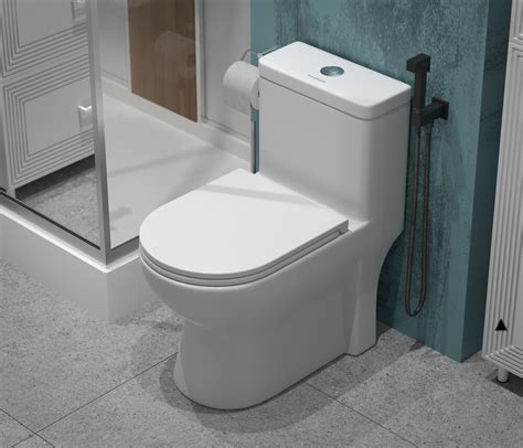 Унитаз-моноблок T1016B с биде, сиденье тонкое ДП, арматура (с гофрой и ...