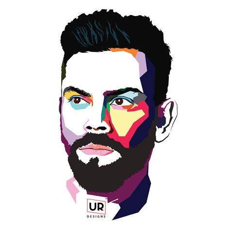 Virat Kohli Colorful FAN Art Portrait on Behance