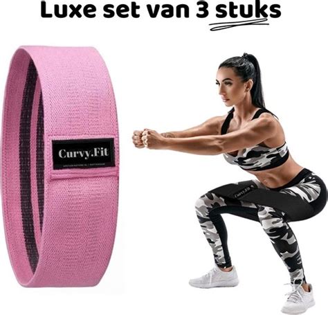 Curvyfit Weerstandsbanden Set Van Draagtas Resistance Bands