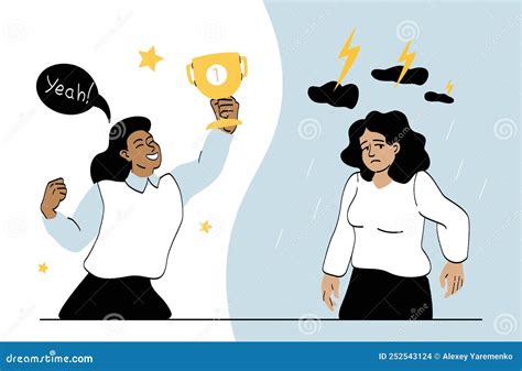 Failure And Success Stock Vector Illustration Of Vector 252543124