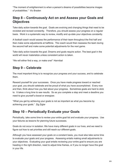 10 Steps Of Goal Setting Pdf