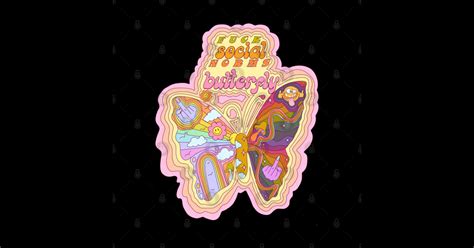 Fuck Social Norms Butterfly S Butterfly Fuck Social Norms Sticker TeePublic