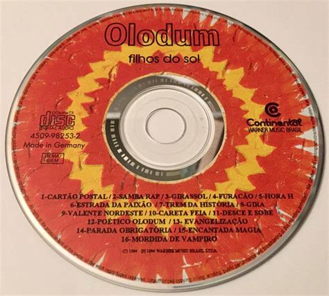 CD Olodum Filhos Do Sol Colecionadores Discos vários títulos em