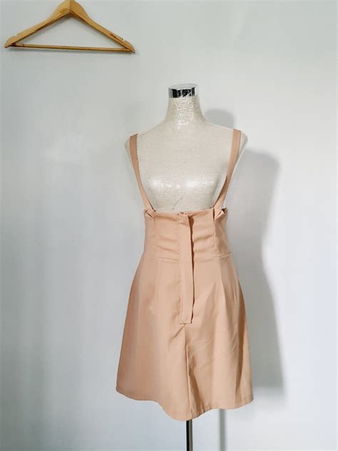 Highwaist Nude Jumper Dress On Carousell