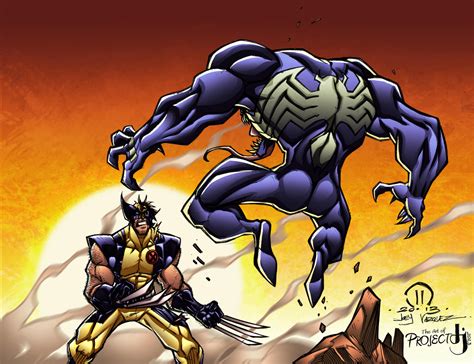 Venom vs Wolverine COLORS by ArtOfTDJ on DeviantArt