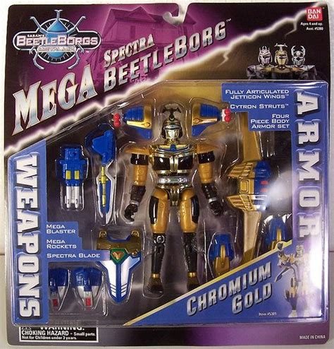 Beetleborgs Metallix - Mega Spectra Beetleborg - Chromium Gold on ...