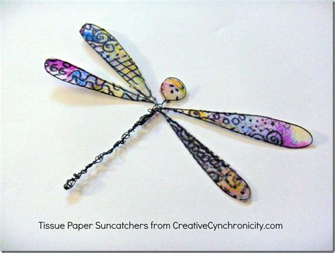 Tissue Paper Suncatchers Creative Cynchronicity Paper Dragonflies