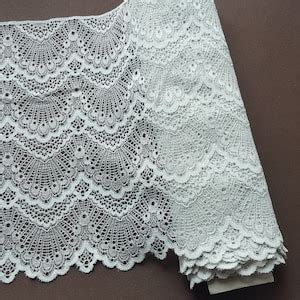 Wedding Lingerie Sewing Stretch Lace Trim Light Gray Elastic Lace Fabric Width Cm Nr