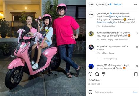 Unyu Banget Tora Sudiro Rela Modifikasi Motor Jadi Serba Pink Demi Anak