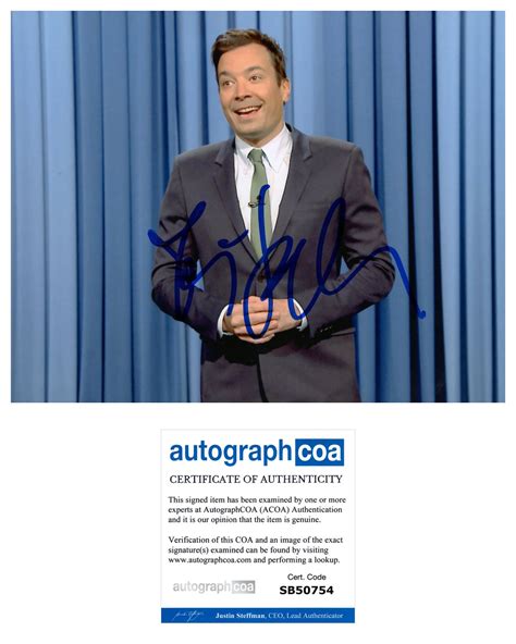 Jimmy Fallon Autograph Signed 8x10 Photo The Tonight Show Nbc Etsy