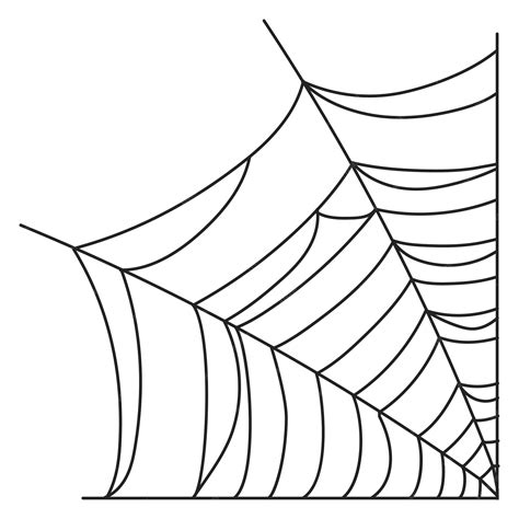 Elemento de telaraña dibujado a mano en la esquina de la red de araña