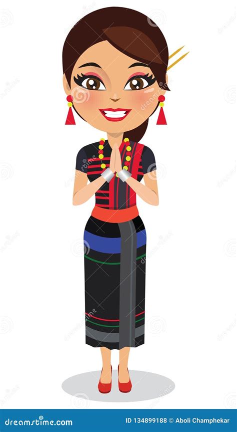 A Happy And Cute Indian Woman Wearing A Traditional Outfit From The