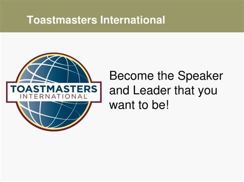 Ppt Toastmasters International Powerpoint Presentation Free Download