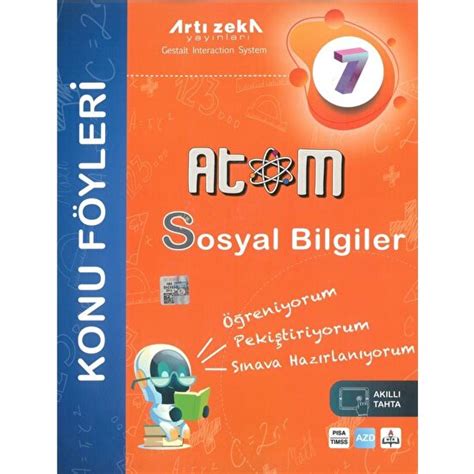 Art Zeka S N F Atom Sosyal Bilgiler Konu F Yleri Kitab