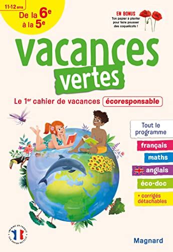 Cahier De Vacances De La E Vers La E Vacances Vertes Le