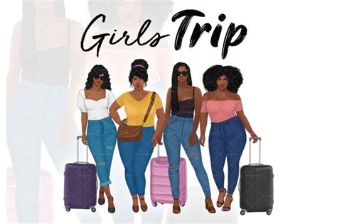 Black Woman Clipart Girls Trip Sublimation Black Girl Magi