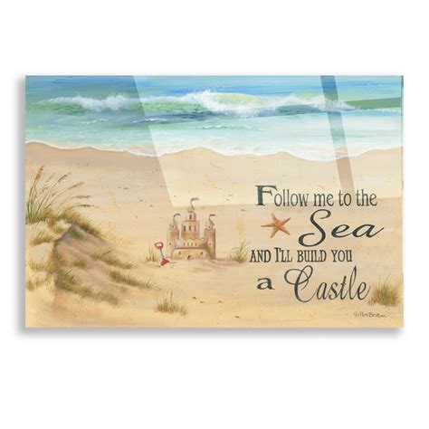 Dovecove Epic Art Sandcastle By Pam Britton Acrylic Glas