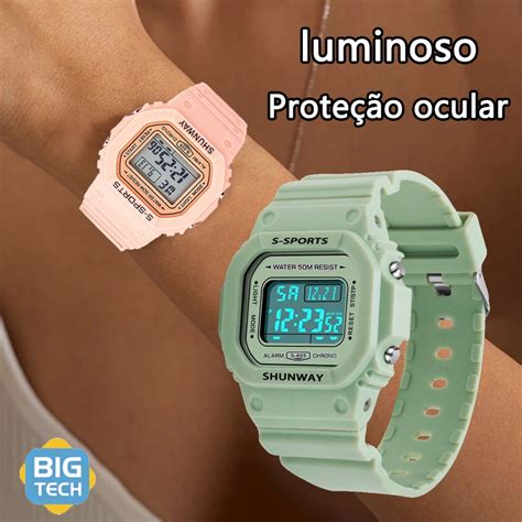 Relogio Feminino A Prova D'agua - Relógio Feminino A Prova D Água Original Digital Com Caixinha Relogios ...