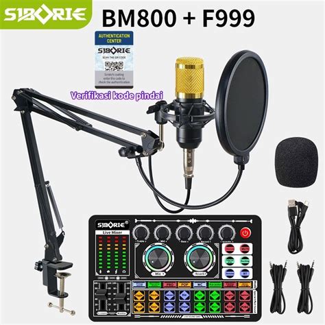 Jual Siborie BM800 F999 Sound Card FULL SET Cantilever Support Paket