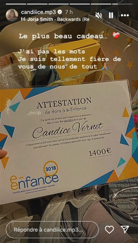 Je suis sous le choc Candice Star Academy dévoile le cadeau