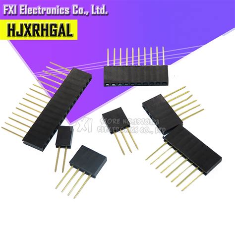 Pcs Mm Single Row Female Long Pins Mm Breakaway Pcb Board Pin