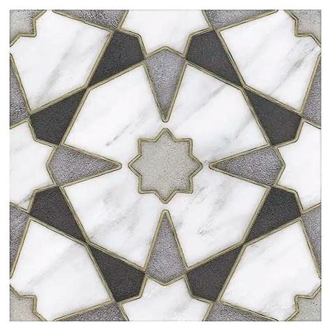 Buy Online Celeste Gunmetal Carrara Blanco Deco Tile 12x12x⅜