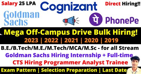 Goldman Sachs Off Campus Drive 2022 | New Analyst & Summer Internship ...