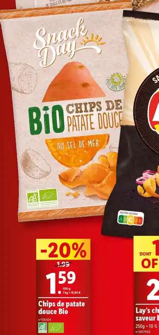 Promo Chips De Patate Douce Bio Chez Lidl