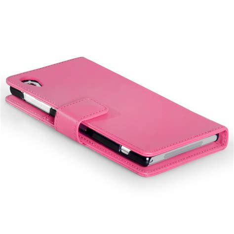 YouSave Accessories Sony Xperia Z2 Leather Effect Wallet Case Hot Pink