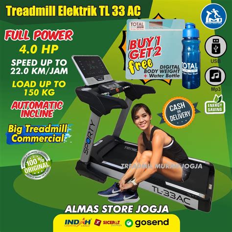 Jual Alat Olahraga Gym Fitness Treadmill Elektrik Termurah Fitness