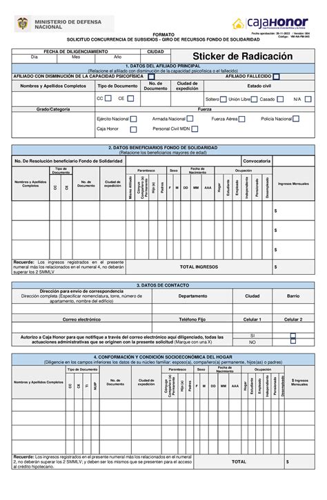 Formato Postulacion Giro De Recursos Formato Solicitud Concurrencia