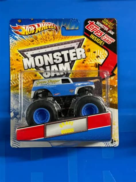 HOT WHEELS MONSTER Jam 2012 Grave Digger Grain Avec Carte Topps EUR 14 21 PicClick FR