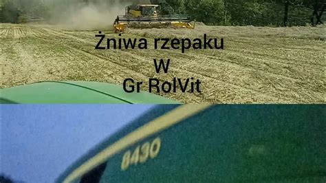 Żniwa rzepaku w Gr RolVit John deere 8430r 6140r Nh cr 9090 YouTube