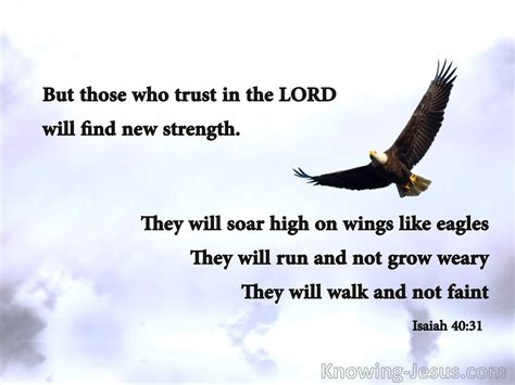 Isaiah 4031 Those Who Trust In The Lord Will Soar Silver