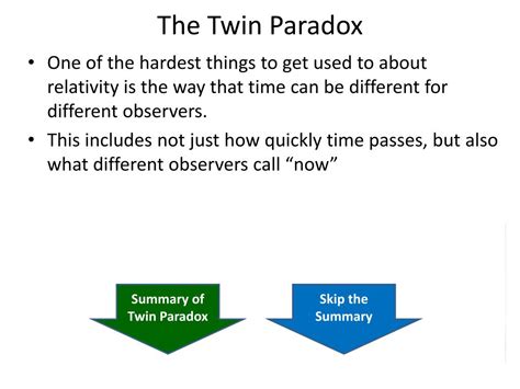 Ppt The Twin Paradox Powerpoint Presentation Free Download Id 3488476