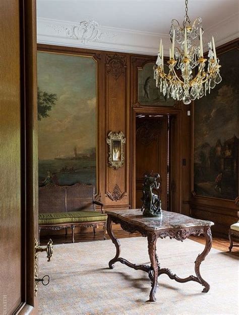 Opulent English Decor With Inset Paintings